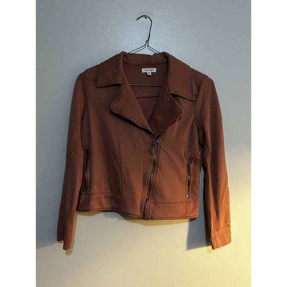 Max Studio Solid-Hued Biker Jacket - /Pink - XS - Picture 6 of 6